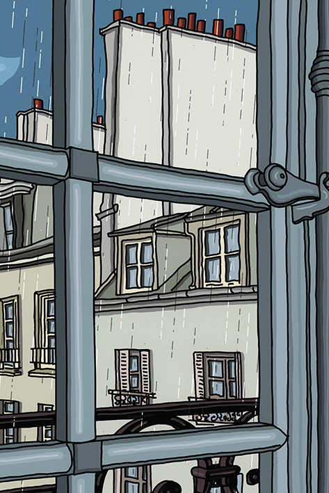 la pluie derrière la fenêtre par antoine meurant - Image principale