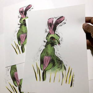 La ase de mars/ Impression d'art d'une oeuvre en techniques mixtes -  - Produit créatif